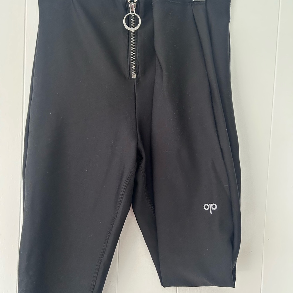 Alo Black Zip-Up Leggings